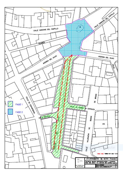 Plano de la Actuacin Total del Proyecto de Mejora de Pavimentacin e Infraestructuras en Travesa del Olivo y Calle Castilnovo