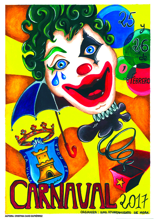 Cartel anunciador del carnaval 2017  - Cristina Cano Gutirrez (Mora)