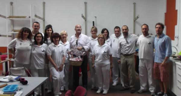Nuestro Alcalde junto a los alumnos del Taller de Empleo de Jabonera y Cosmtica Natural