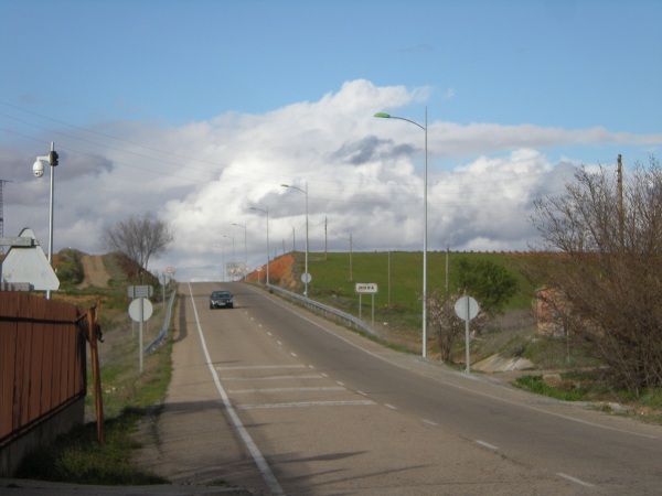 Ubicacin de las farolas colocadas en la Ctra. Huertas.